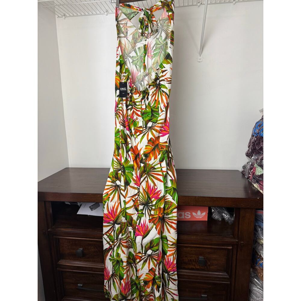 INC Tropical Print Halter Top Maxi Dress Size 2X - Picture 7 of 11